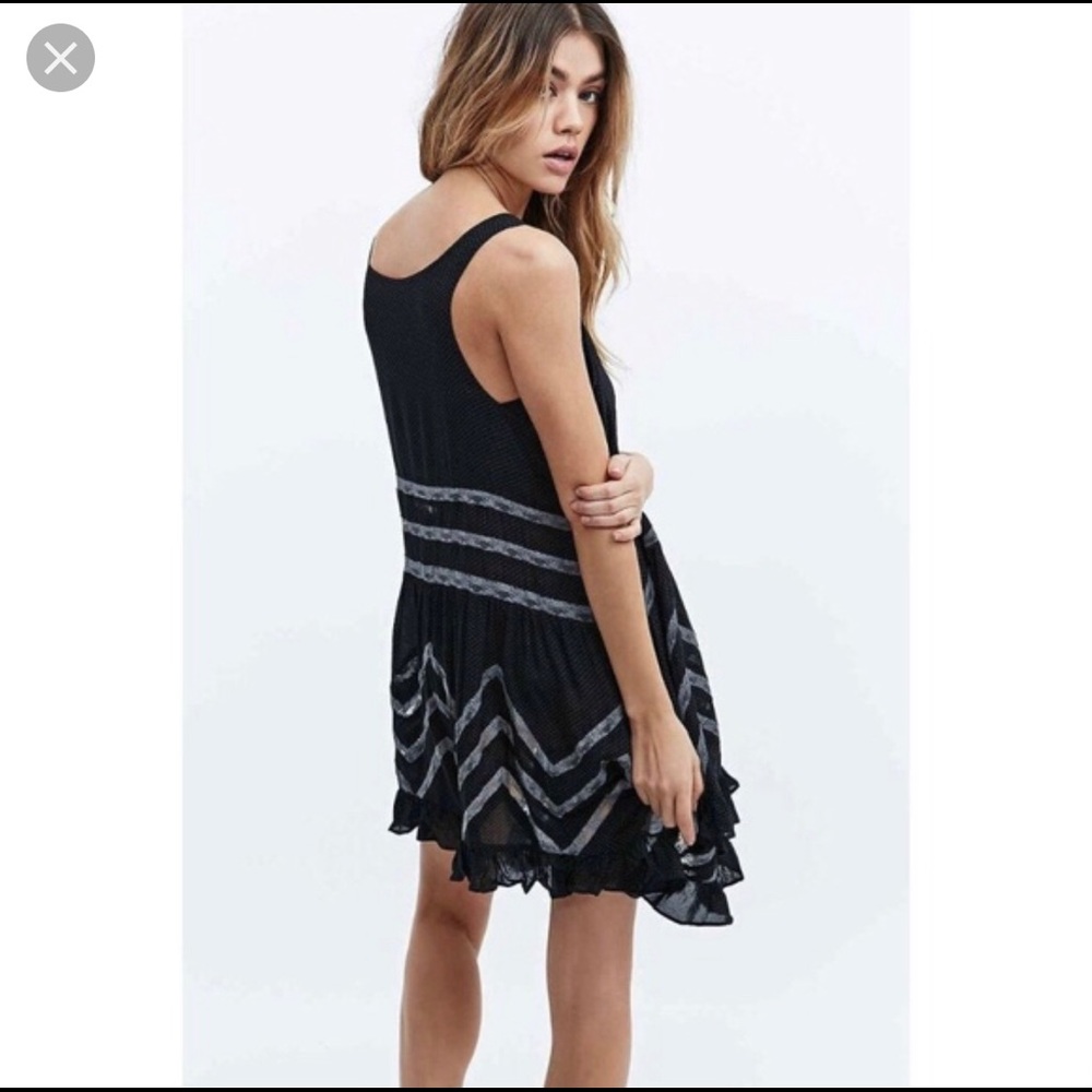 Free People Voile and Lace Trapeze slip dress